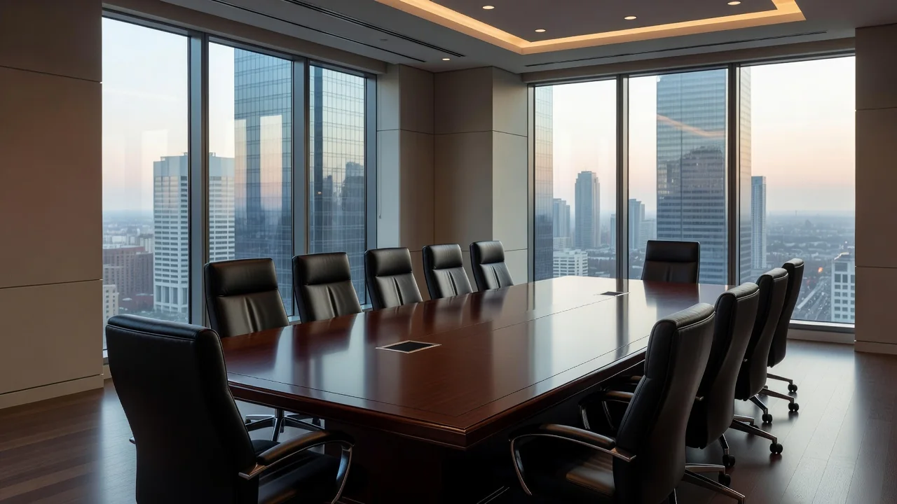 Boardroom of a financial company